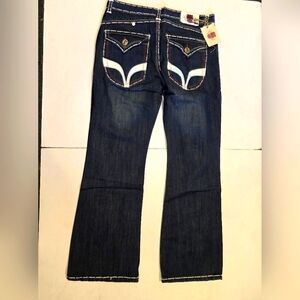 Vintage New Y2K  Laguna Sunset Beach Mens Jeans 38/34 Skulls Baggy Wide Leg
